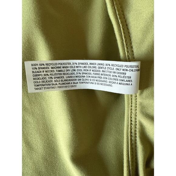 NEW All in Motion Cropped Athletic Tank with Built-in Bra - Olive Green - Picture 6 of 6